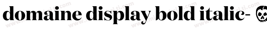 domaine display bold italic字体转换